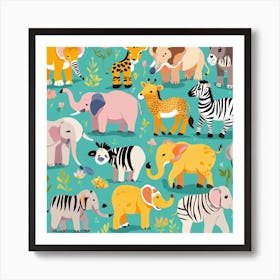 Zoo Animals 1 Art Print