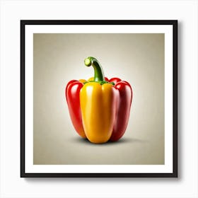 Red And Yellow Pepper 1 Art Print