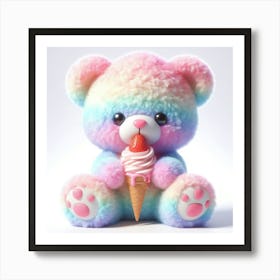 Rainbow Teddy Bear 1 Art Print