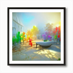 Rainbow Garden Art Print