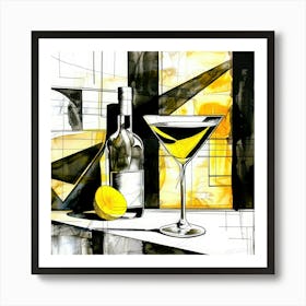 Cocktails Using Tequila - Martini Drink Art Print