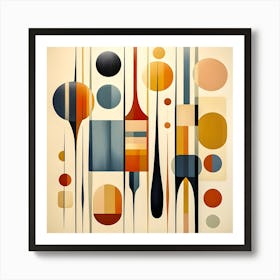 Mid Century Modern Geometric Art Print