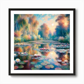 Water Lily Pond Art Print