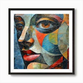 Abstract Of A Woman'S Face 8 Art Print