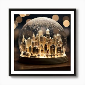 New York City Snow Globe Art Print