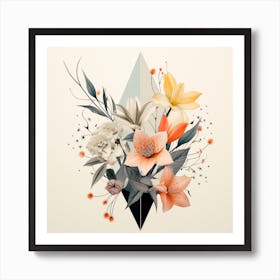 Abstract Floral Painting 1 Art Print