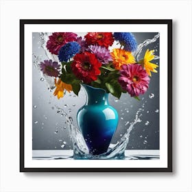 Flowers In Water 1 Art Print