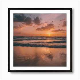 659827 Sunset Time On The Beach Xl 1024 V1 0 Art Print