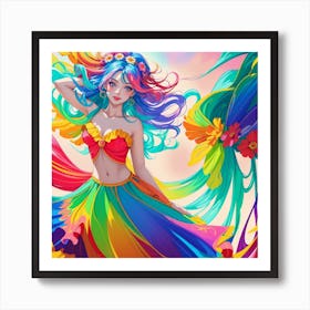 Rainbow Girl 2 Art Print