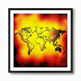 World Map Affiche