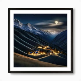 Night In The Mountains 1 Art Print