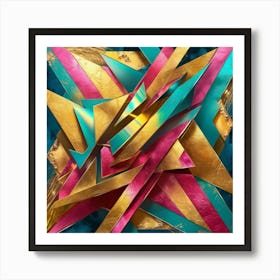 Abstract geometric Art painting Affiche