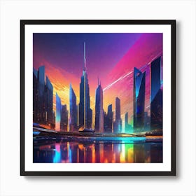 Futuristic Cityscape 125 Art Print