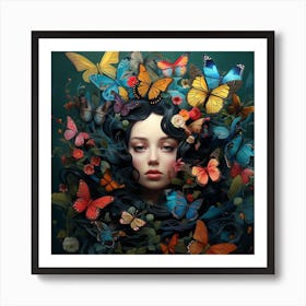 Butterfly Girl Art Print