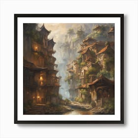 Chinese Village 4 Art Print