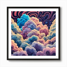 Abstract Clouds Affiche