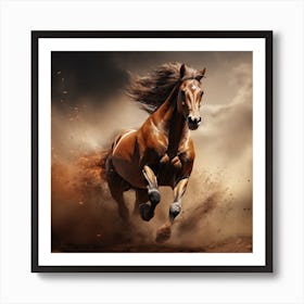 Horse Galloping Art Print