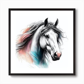 Horse Head Painting Art Print