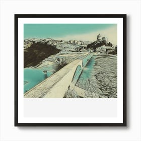 Santorini Island Print 1 Art Print