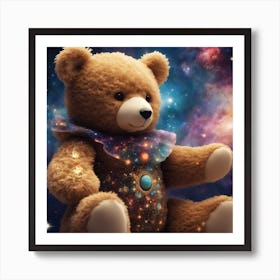 Teddy Bear In Space 21 Art Print