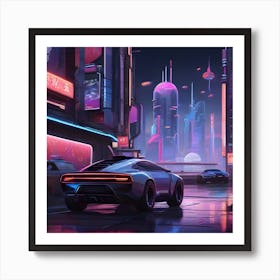 Futuristic City 14 Art Print