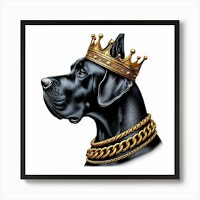 Great Dane With Crown Art Print