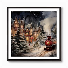 Pastel Glow Yuletide Charm Art Print