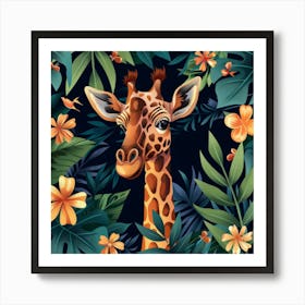 Jungle Giraffe (10) Poster