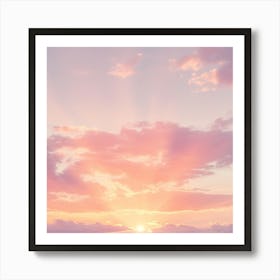 Sunset Over The Ocean Art Print