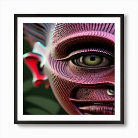 3d Portrait Of A Woman Art Print