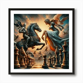 Knights Of Chess20 Art Print