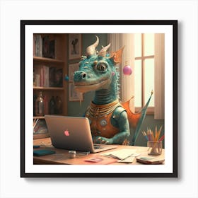 Dragon At Work Art Print