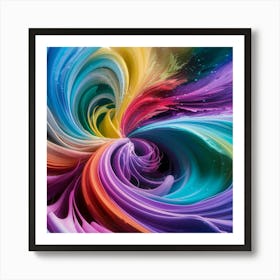 Abstract Colorful Swirl Art Print