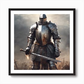 Knight In Armor Art Print