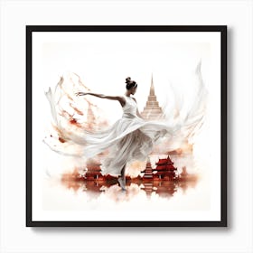 Artjuicebycsaba Full Body Style Minimalist Traditional Thai Dan 81614249 B1ff 4173 B48f B285a3931af4 Denoised Upscaled X4 Art Print