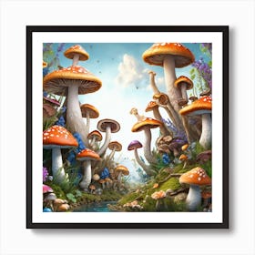 Mushroom Forest 6 Art Print