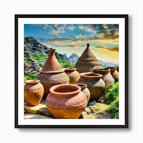 Firefly The People Of The Indus Valley Civilization Used A Variety Of Pottery Vessels For Various Pu (4) Art Print