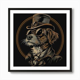 Steampunk Dog 34 Art Print