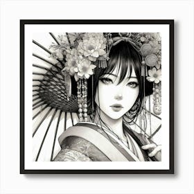 Japanese girl 8 Art Print