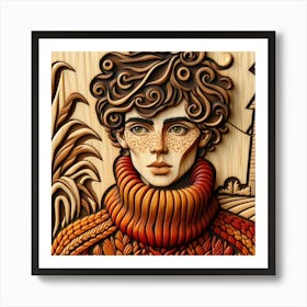Wood Carving Art Art Print