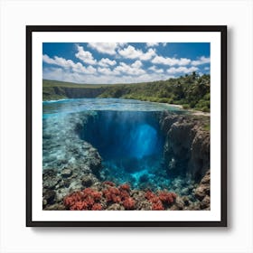 Underwater and Clouds Art Print