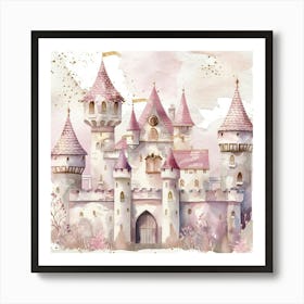 Watercolor Fairy Castle Art Print