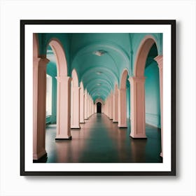 Hallway Stock Videos & Royalty-Free Footage 9 Art Print