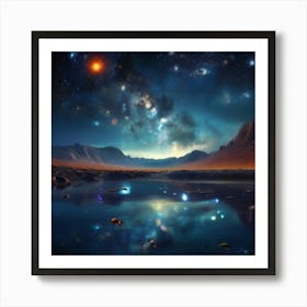 Space Landscape 2 Art Print