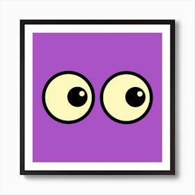 I See You Eyes Dark Purple Art Print