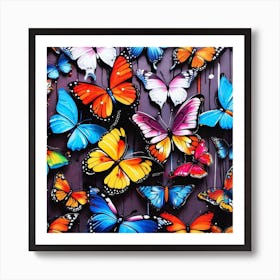 Colorful Butterflies 29 Art Print