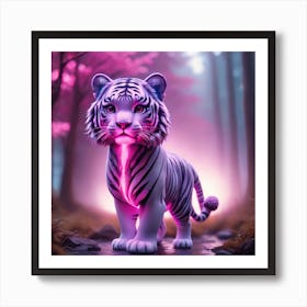 White Tiger Art Print