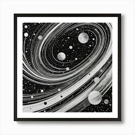 Black and White Abstract Art 152 Art Print