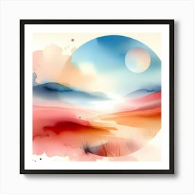 Abstract Watercolor Painting 1 Art Print