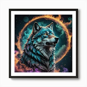 Wolf In The Sky Art Print